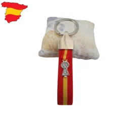 Llavero elástico España y cinta de la virgen del Pilar