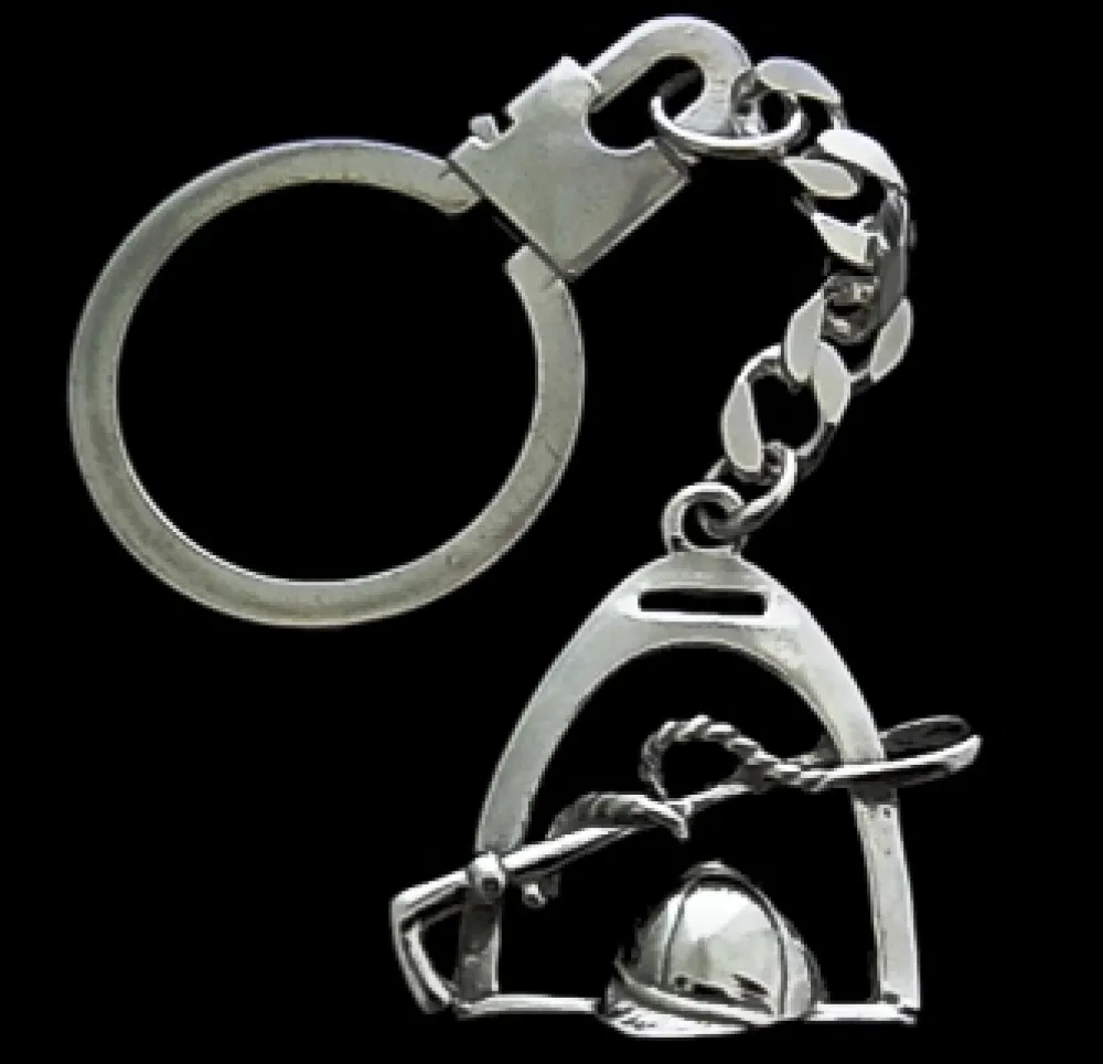 Clearance Llavero Hípica De Plata De Ley
