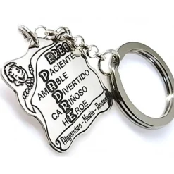 Llavero Padre Personalizado De Plata