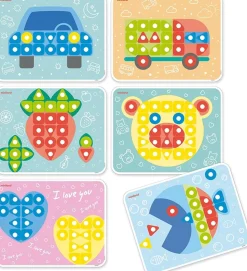 Láminas de modelos para mosaicos de pinchos superpegs (39 mm) Coche