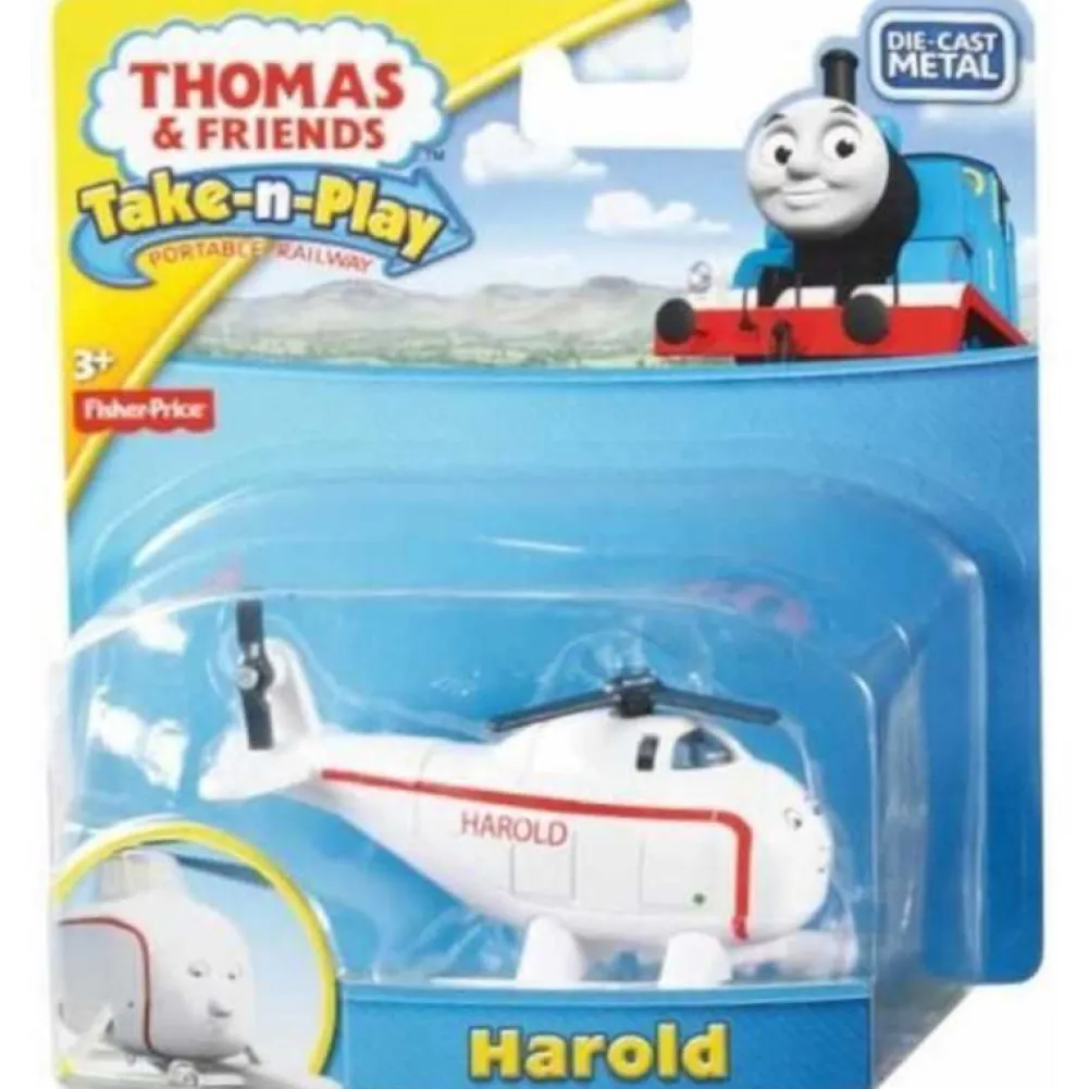 Clearance Mattel Locomotora Tren Helicóptero Harold - Thomas