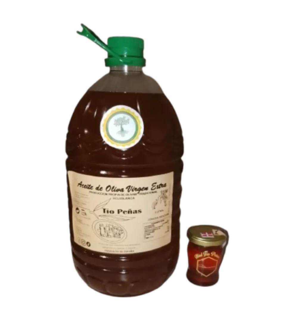 Lote Aceite de Oliva Virgen Extra Suave Hojiblanca 5 L + Tarro de Miel 140 g