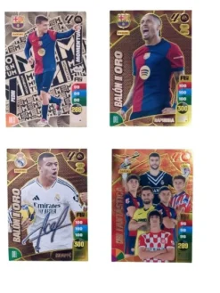 Lote Actualización Balones de Oro, Momentum y Card Fantástica Adrenalyn 2024 2025 Panini