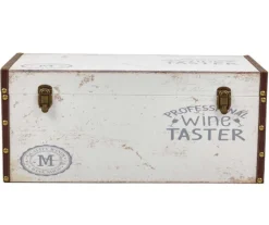 Lote 51: Cesta de Navidad en Baúl con Jamón Reserva Sánchez Alcaraz y Vinos D.O.