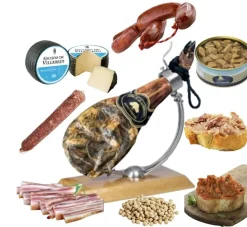 Lote Económico Gourmet Jamón-Paleta Serrana, Queso, Panceta, Salchichones, Chorizo y más