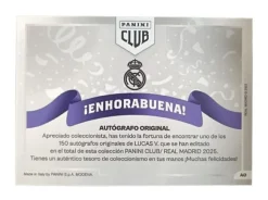 Lucas Vázquez Autógrafo Original Real Madrid Panini Club - Solo 150 copias