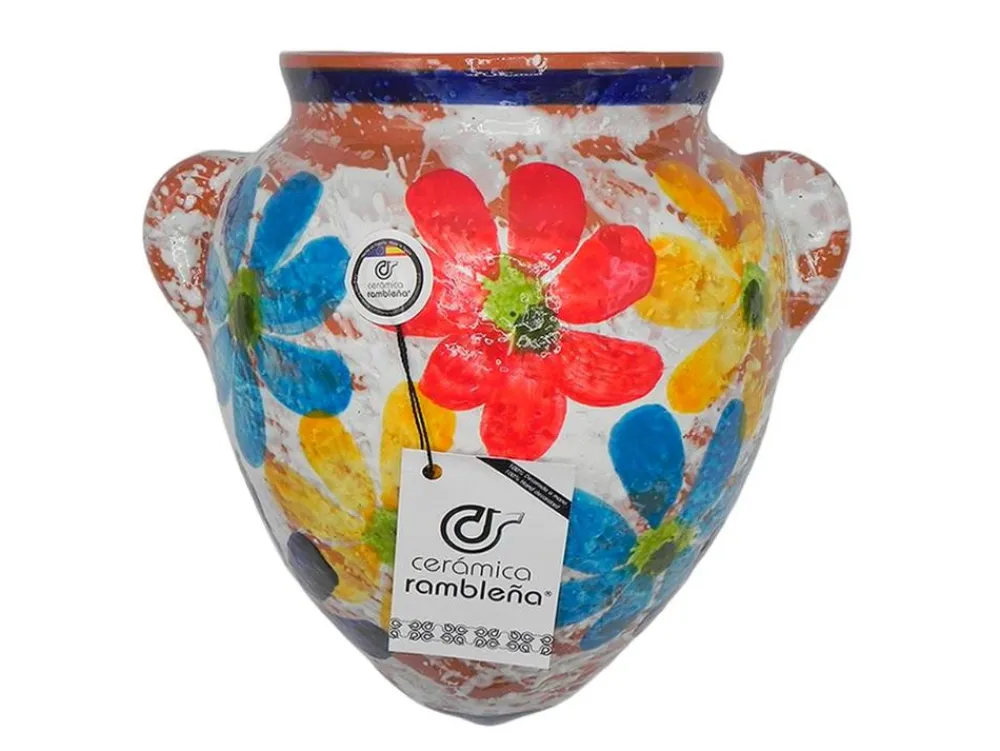 Sale Cerámica Rambleña Maceta pared - 25x26x18 cm - Primavera