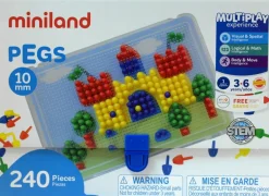 Clearance Miniland Maletín Pegs 240 piezas 10mm