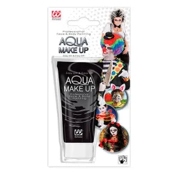 Disfraces Lucero Maquillaje al agua negro en tubo 30ml.
