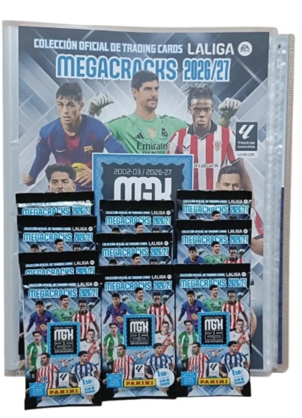 Megacracks 2026 2027 Archivador vacio(sin cartas ni sobres) + 10 sobres MGK