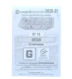 Outlet PANINI Messi Cromo Liga Este 20-21 Básica