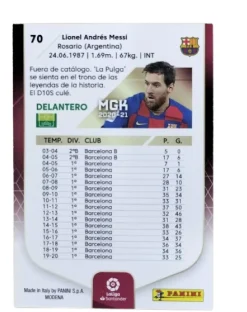 Messi Cromo Megacracks 20-21 Básica Panini