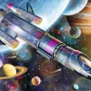 Misión en el espacio. Puzzle 100 piezas XXL