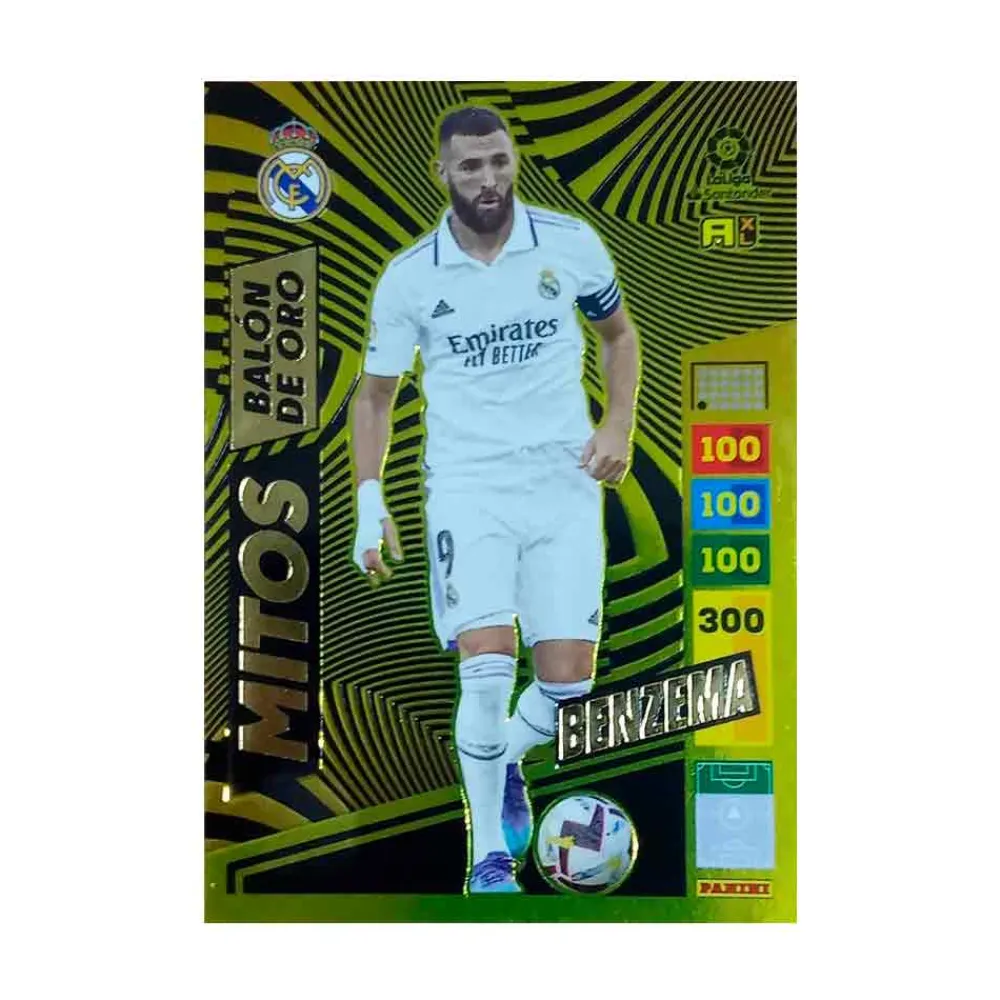 Best PANINI Mito Benzema Balón de Oro Adrenalyn XL La Liga 2022 2023 - Messi, Cristiano, Casillas