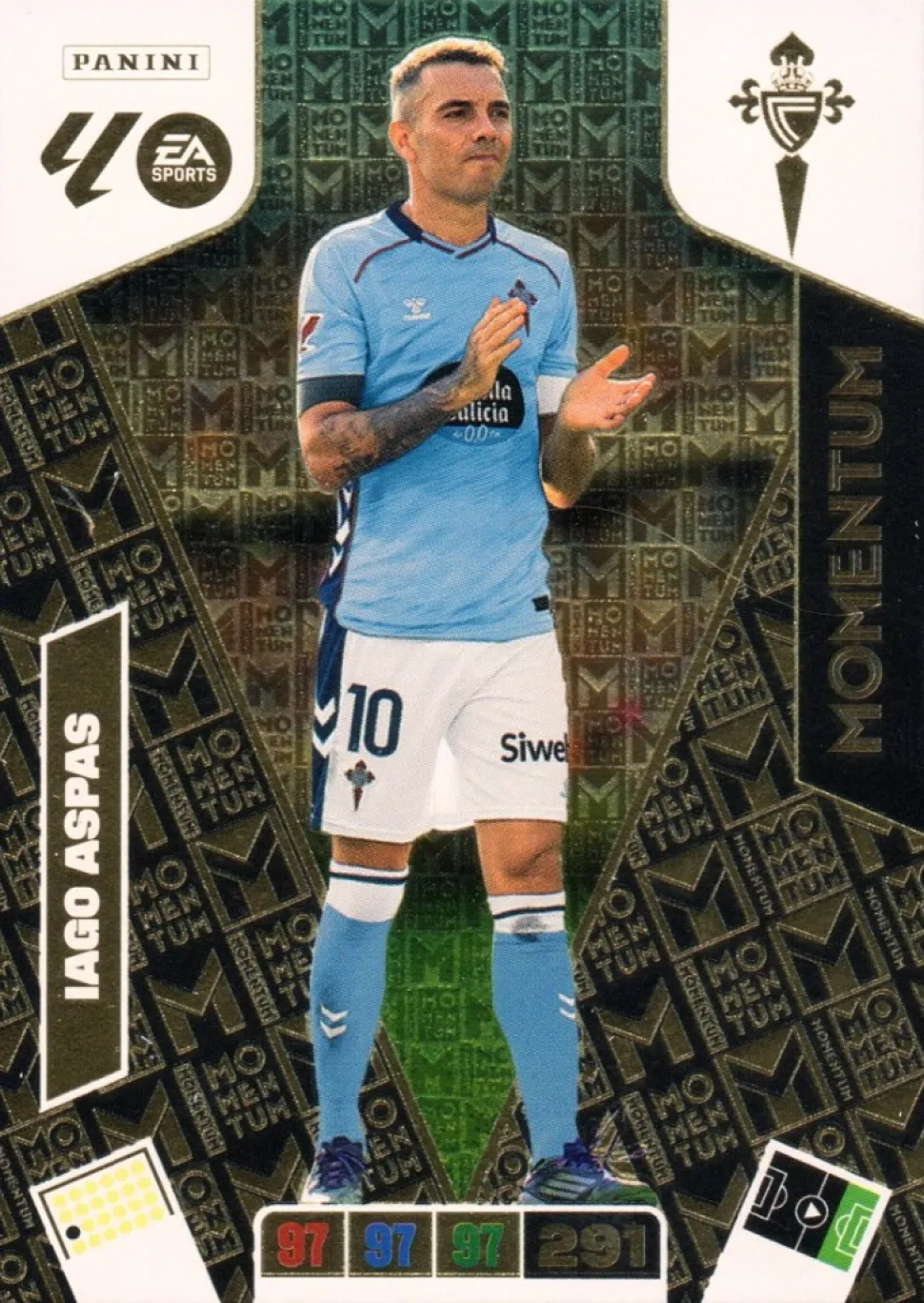 Momentum Iago Aspas - Celta de Vigo 2025-26 Cromo Panini Adrenalyn XL La Liga 25/26