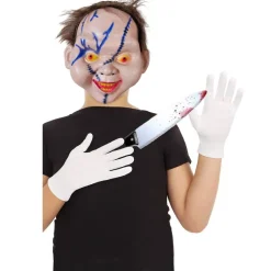 Online Kebedo Moda Máscara de Chucky con Cuchillo Sangriento Falso y Guantes - Talla Única