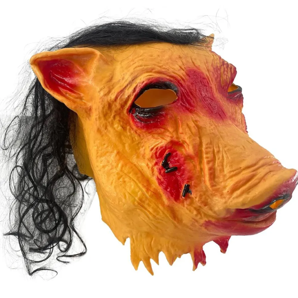 Best Kebedo Moda Máscara SAW de látex de cerdo Amarillo con Manchas