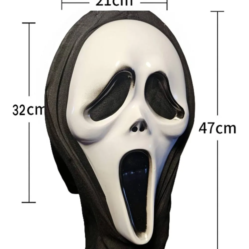 Hot Kebedo Moda Máscara Scream Scary Movie - Delantal, Guantes y Cuchillo Falso sangriento para Adulto