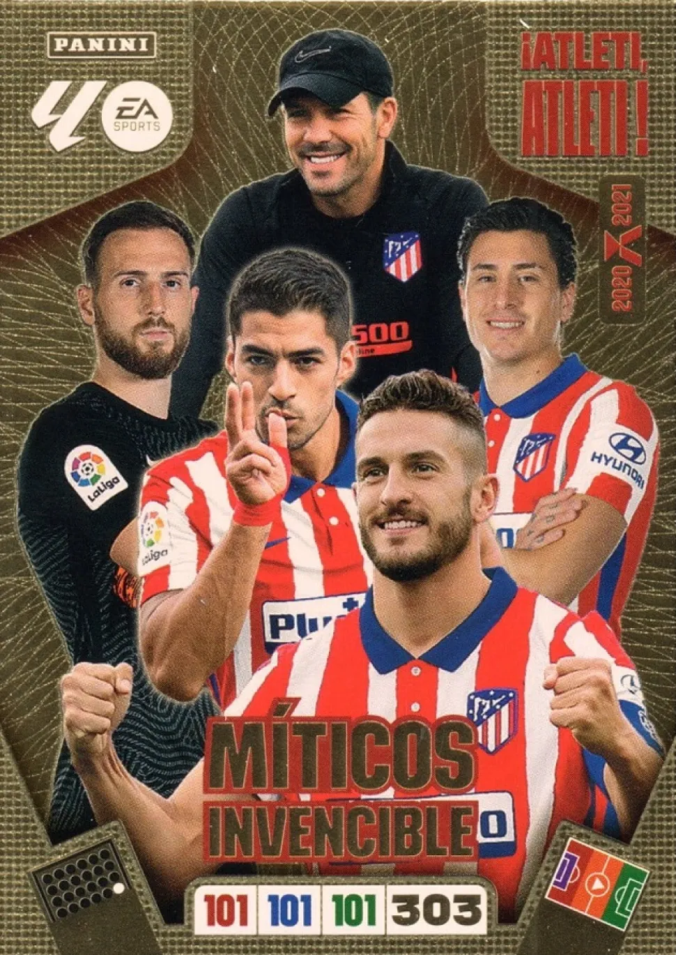 Míticos Invencible Atlético de Madrid 2025-26 Cromo Panini Adrenalyn XL La Liga 25/26
