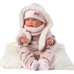 Sale Llorens Muñeca Bebe Nica vestido con Cojín Newborn - cuerpo de Vinyl