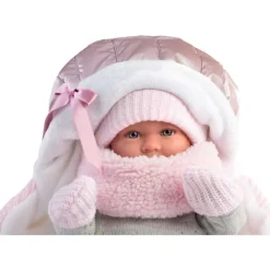 Hot Llorens Muñeca Bebé Mimi Llorona Capazo Portabebé