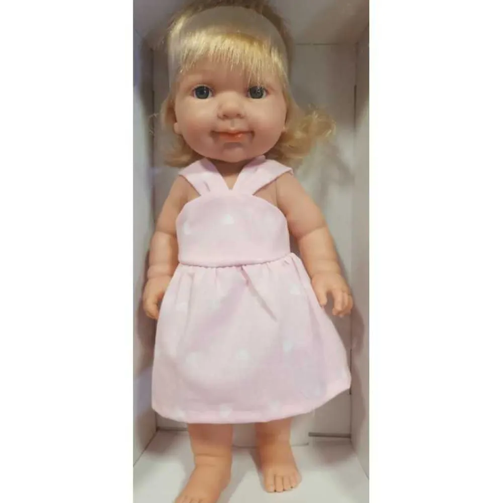 Outlet Arias Muñeca Daniela Elegance con vestido Rosa cabello rubio