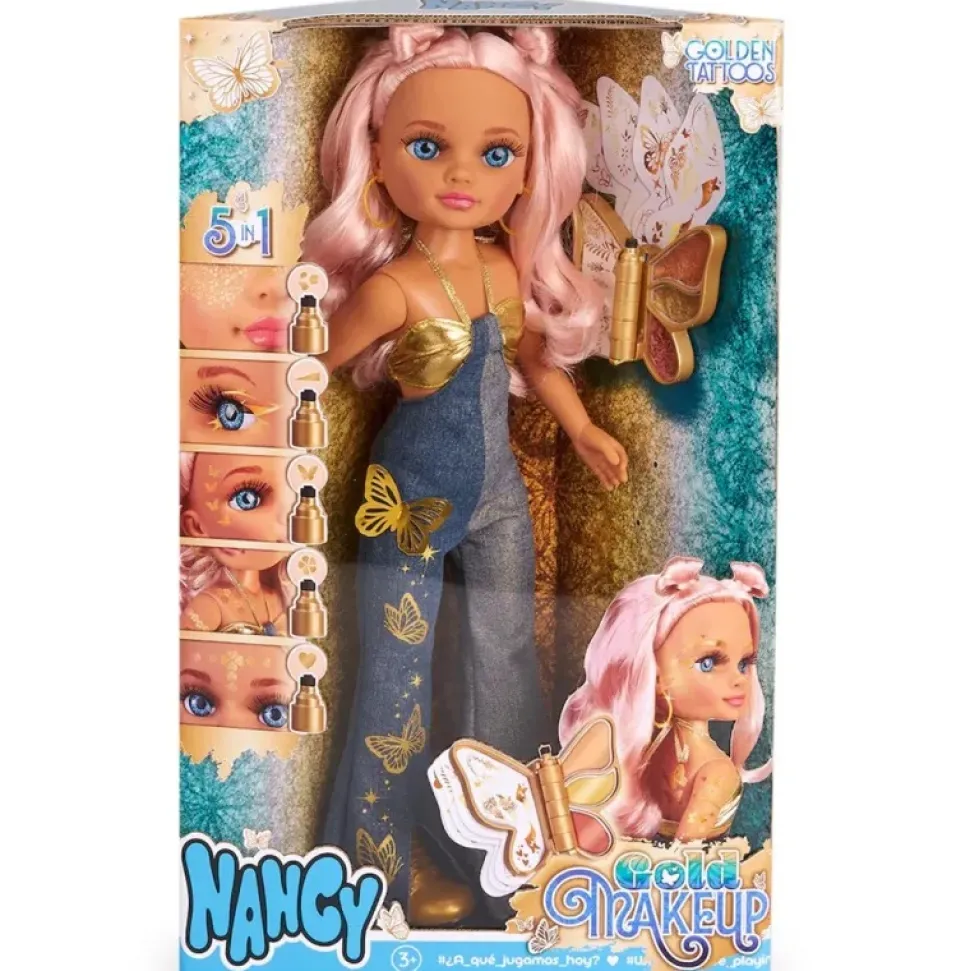 Muñeca Nancy Maquillaje Dorado - Famosa