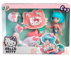 Muñeca Pretty rosa con Moto Hello Kitty