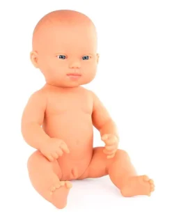 Muñeco bebé caucásico síndrome de down (32cm)