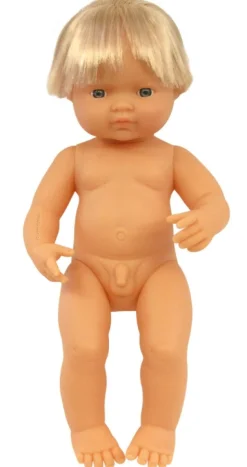 Muñeco caucásico rubio (38 cm)