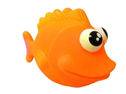 Outlet Working House Muñeco Infantil Goma Flexible Con Silbido Flotador Agua Baño Pez Naranja