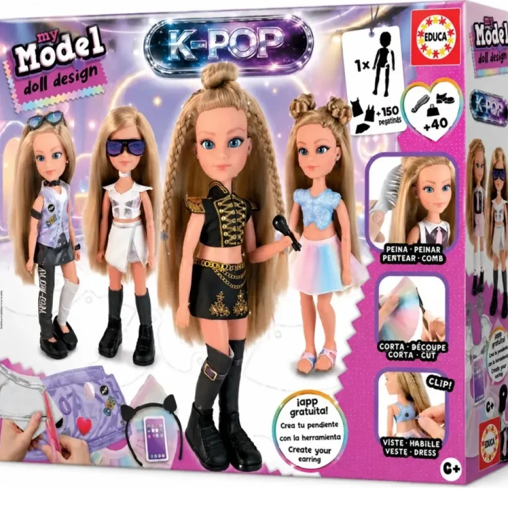 Outlet Educa My Model Doll Design K-Pop con Maniquí +6A -