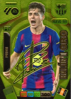 Nuevo Balón de Oro 522 Pedri firma impresa 2025-26 Cromo Panini Adrenalyn XL La Liga 25/26 2ª Edición