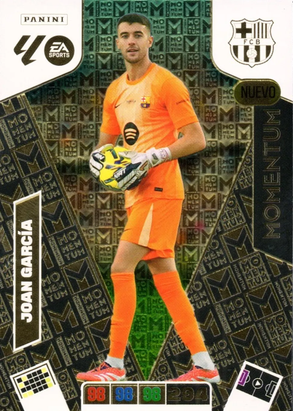 Nuevo Momentum Joan García 2025-26 Cromo Panini Adrenalyn XL La Liga 25/26 2ª Edición