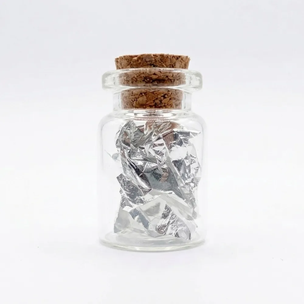 Discount Mineralogística Oro, Plata y Cobre laminados en botellita