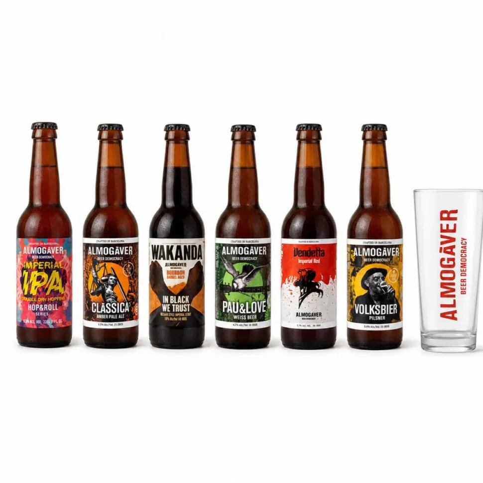 Pack Almogàver 6 Cervezas + Vaso