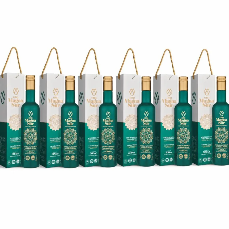 Pack 6 botellas Athena 500 ml + Estuche AOVE Premium Oro Magnasur