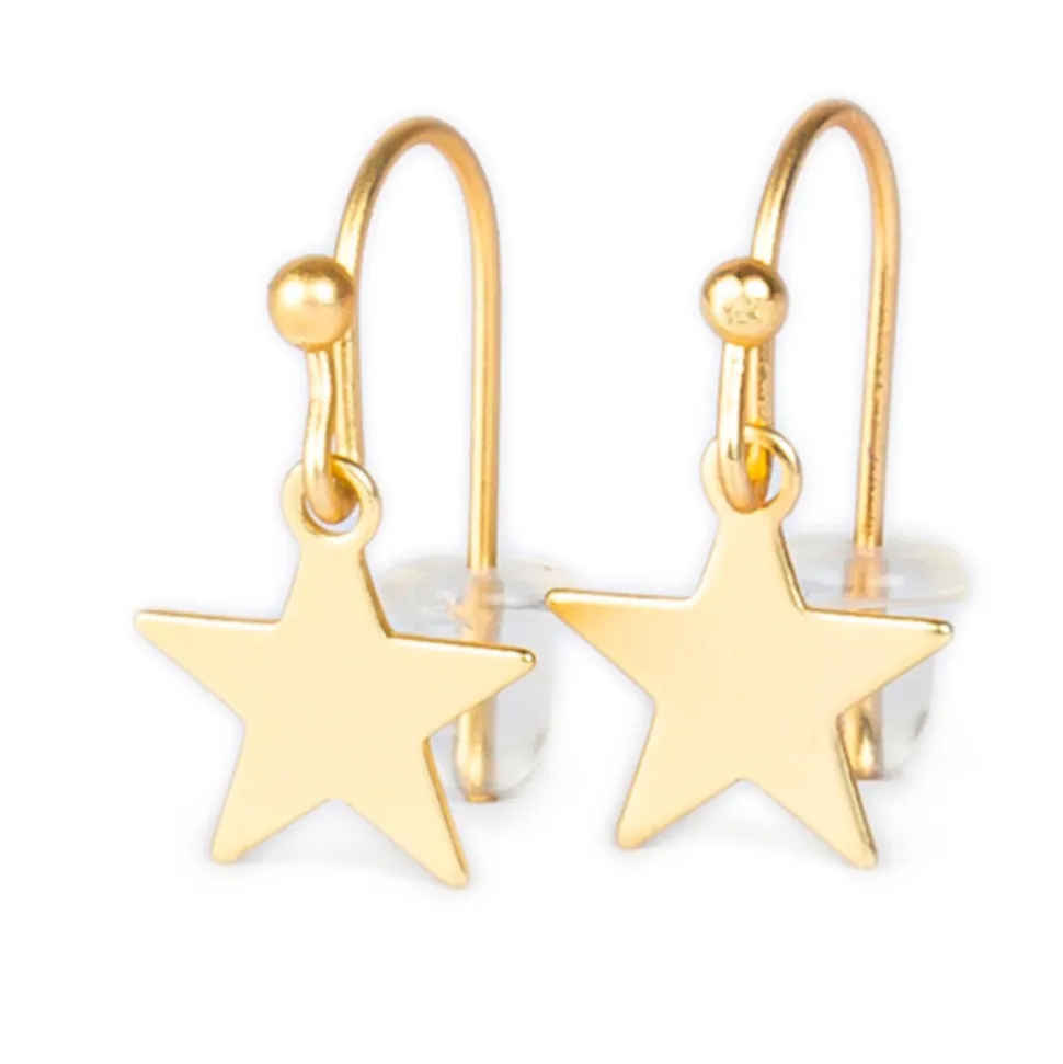 Pack collar y pendientes: estrella pequeña