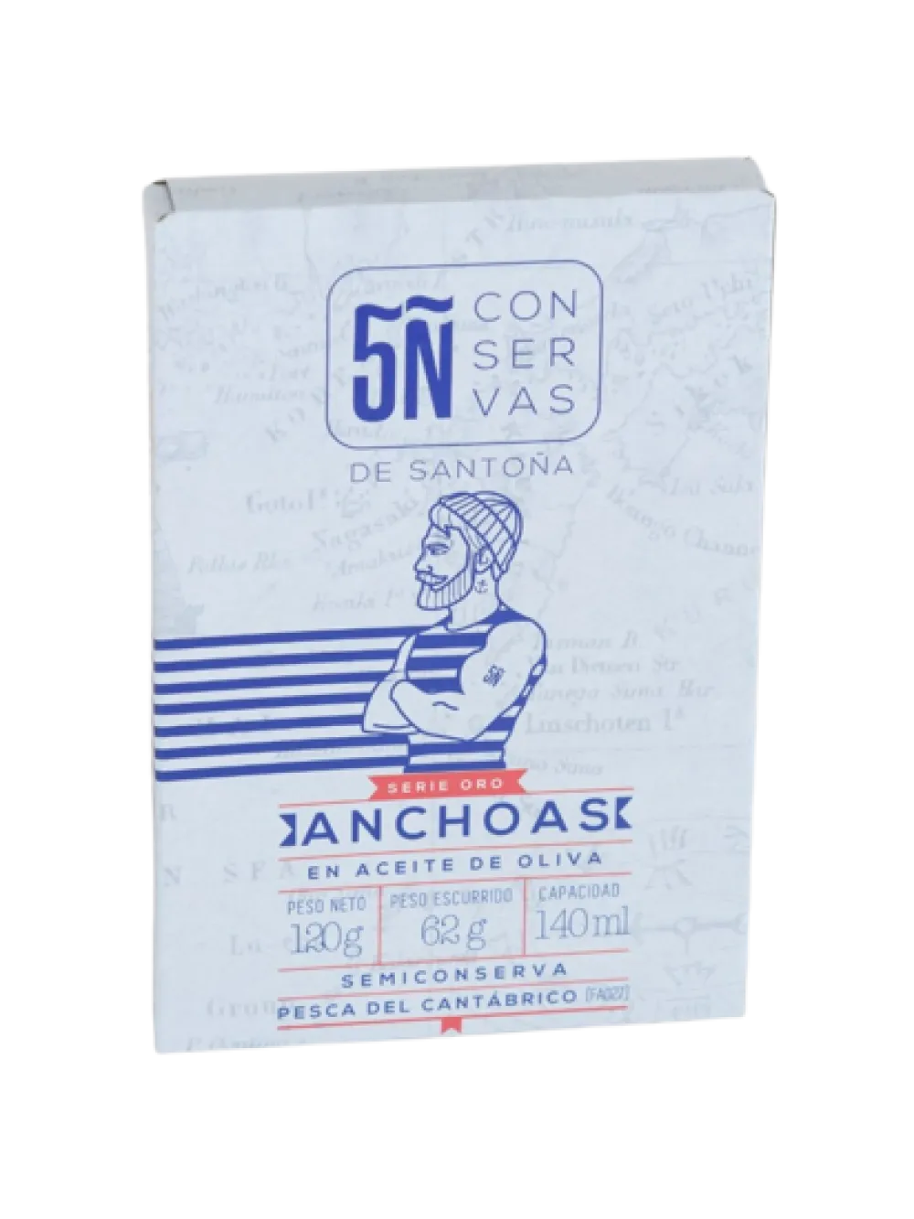 Discount Conservas 5Ñ de Santoña Pack de 10 latas de Anchoas del Cantábrico Oliva Oro 140 ML