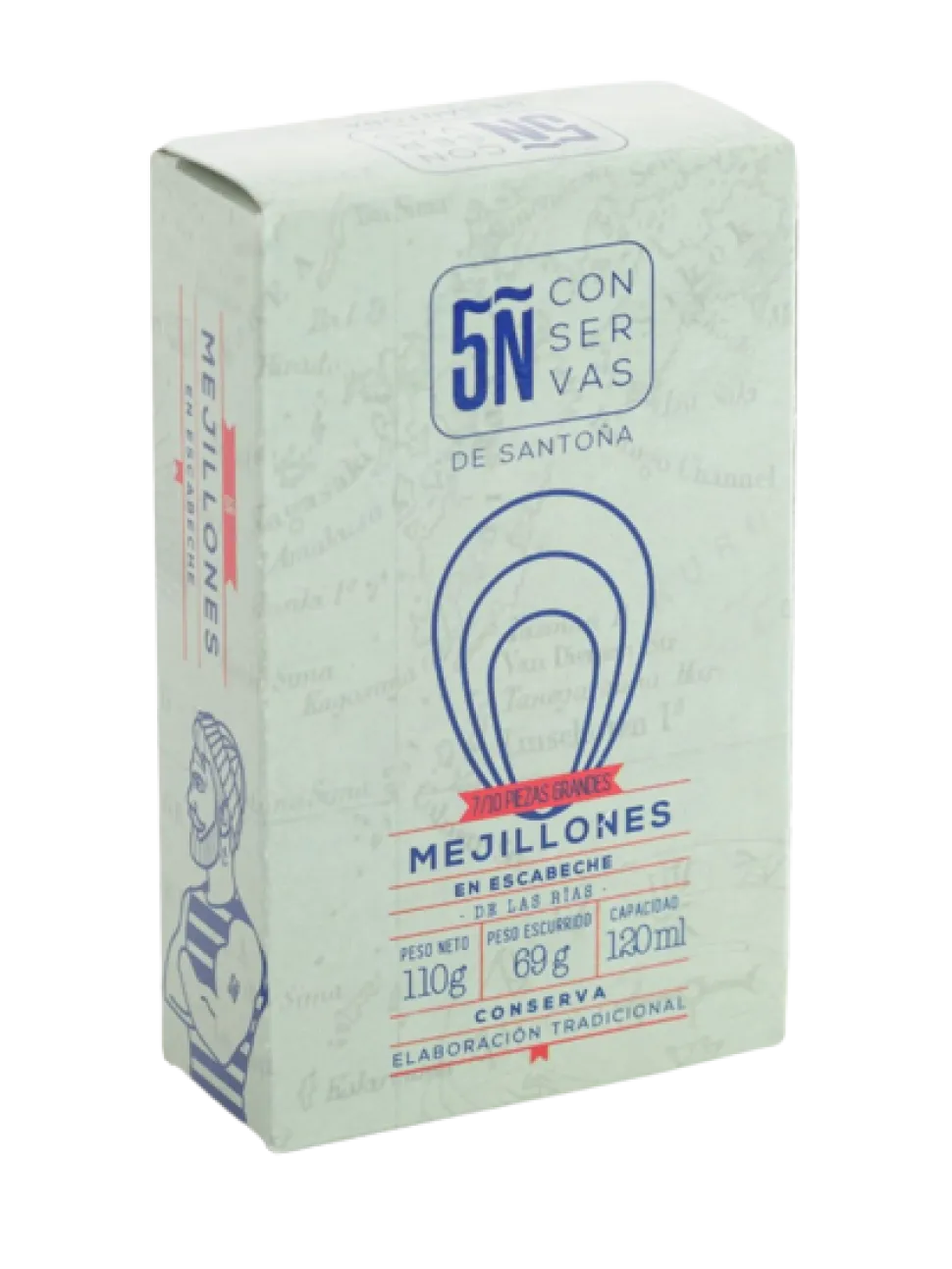 Pack de 10 latas de Mejillones en escabeche 120 ML