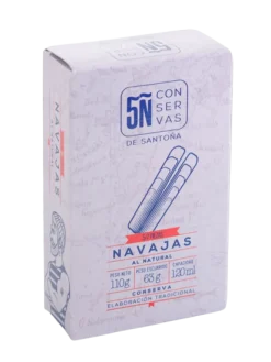 Pack de 10 latas de Navajas al natural 120 ML