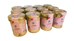 Hot Conservas 5Ñ de Santoña Pack de 12 tarros de Lomos de Bonito del Norte en aceite de oliva 212 ML