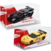 Hot Scalextric Pack dúo GT de Coches de Corvette Negro y amarillo +6A
