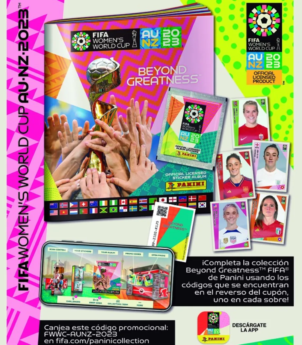 Hot PANINI Pack álbum + 20 sobres (100 cromos) FIFA Women World Cup 2023