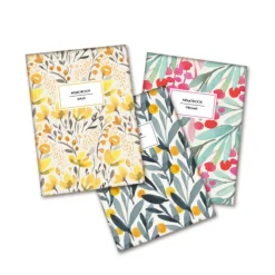 Pack 3 libretas solidarias con flores Fundación Prodis