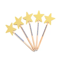 Pack 5 lápices varita estrella "Glitter" Solidaria