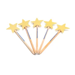 Pack 5 lápices varita estrella 