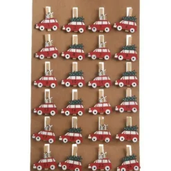 Pack 24 pinzas calendario adviento cochecito