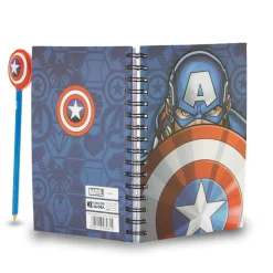 Pack Regalo Karactermania Cuaderno más Lápiz Capitán América 24x23x2.5