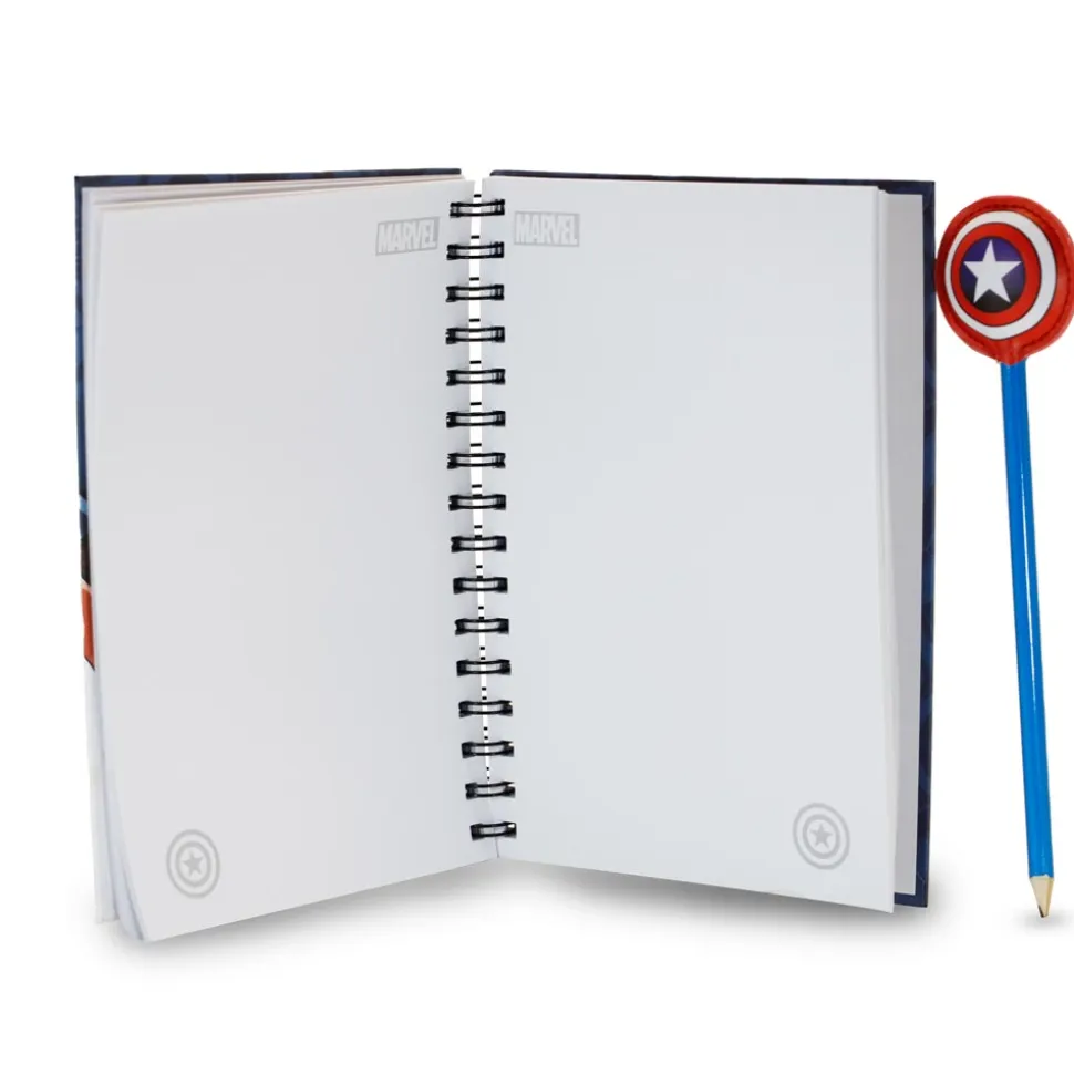 Pack Regalo Karactermania Cuaderno más Lápiz Capitán América 24x23x2.5